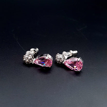PINK DROP EAR RINGS image 3