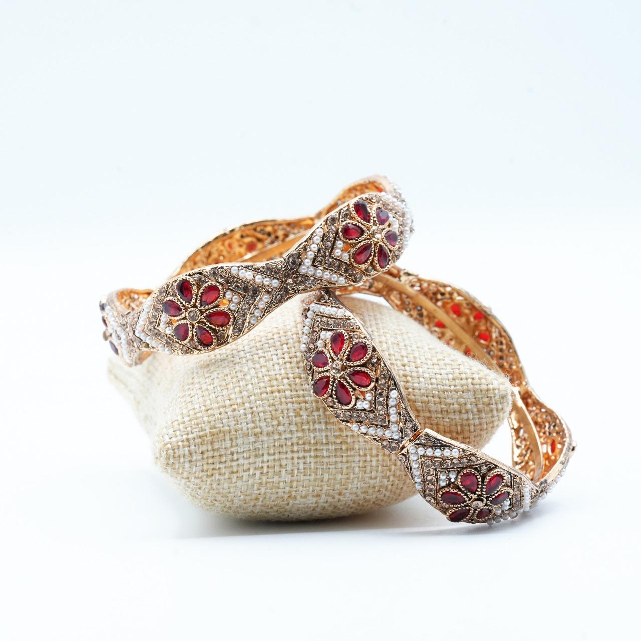 Vintage-inspired Kara adorned with intricate floral detailing, capturing timeless elegance and artisanal charm image 15
