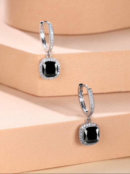 Glamorous Rhinestone Square Drop Earrings image 3
