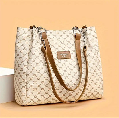 Elegant Fashion Printed PU Leather Tote Bag image 1