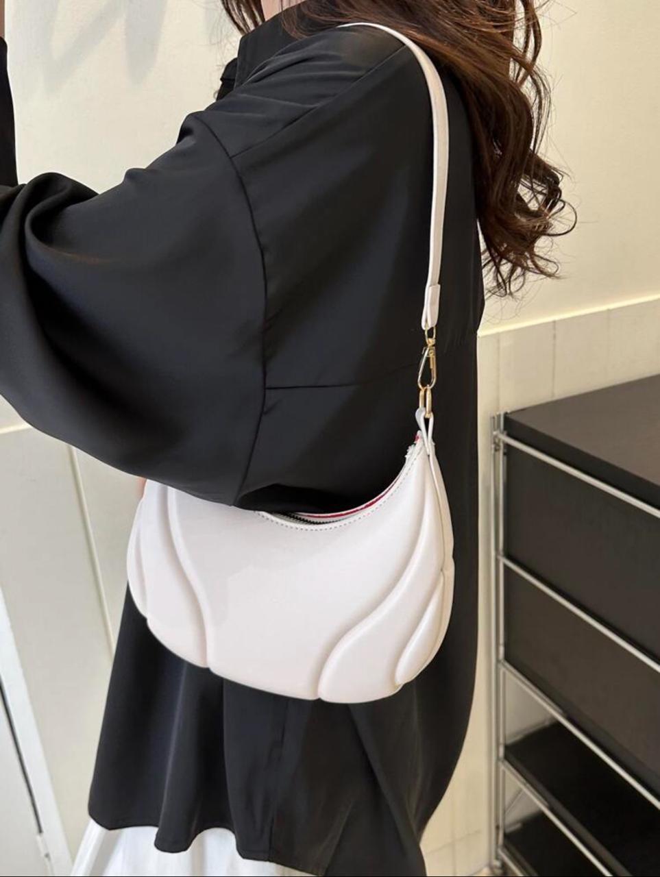 ALL MATCH TEXTURED EMBOSSED FASHION SOLID COLOR CRESCENT BAG image 30