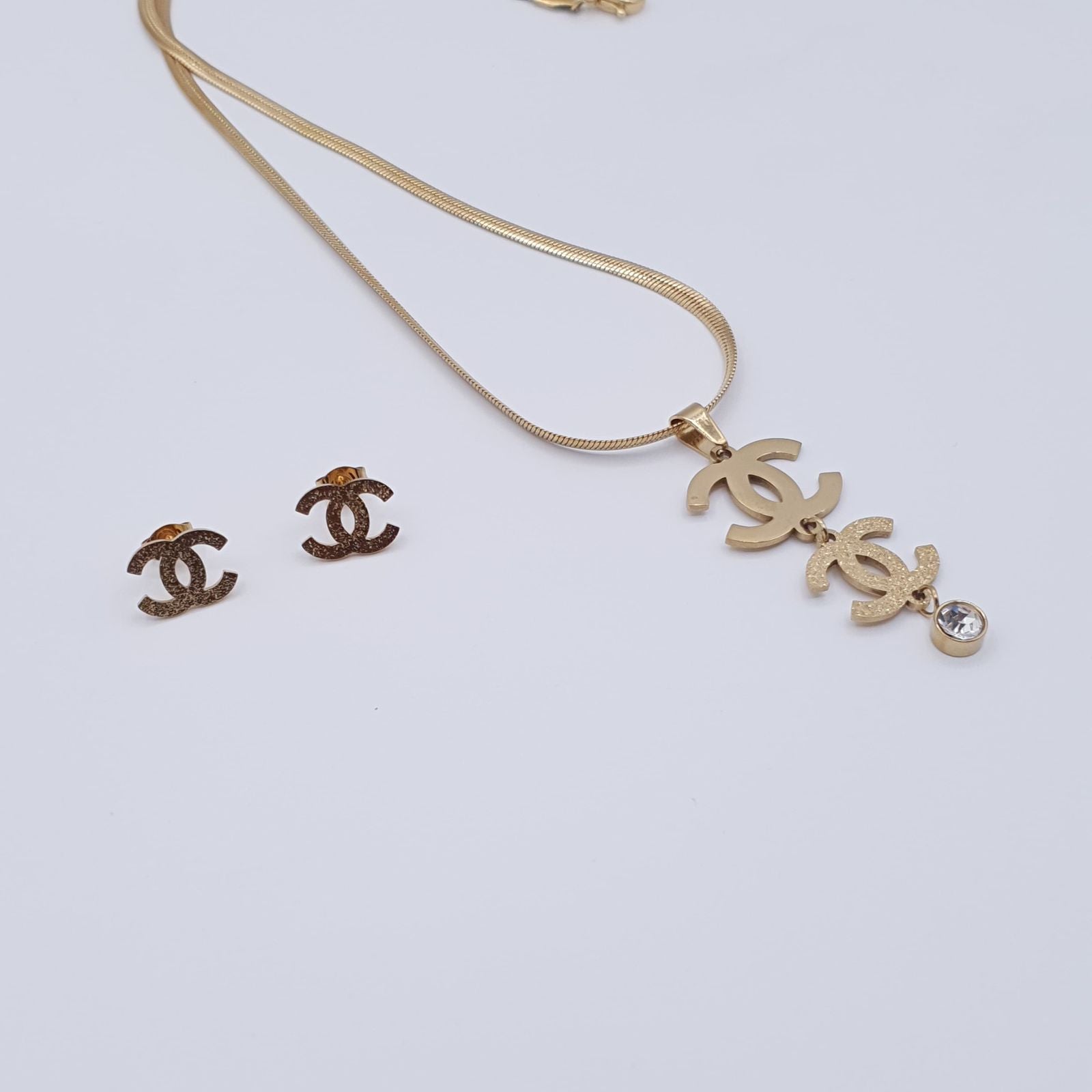 Double Emblem Necklace Set image 0