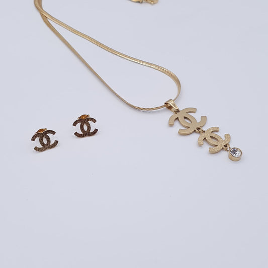 Double Emblem Necklace Set image 0