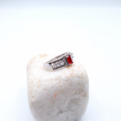 A breathtaking adjustable ring that embraces your finger beautifully, adding a stunning, personalized touch to your style. "Adjustable" image 1