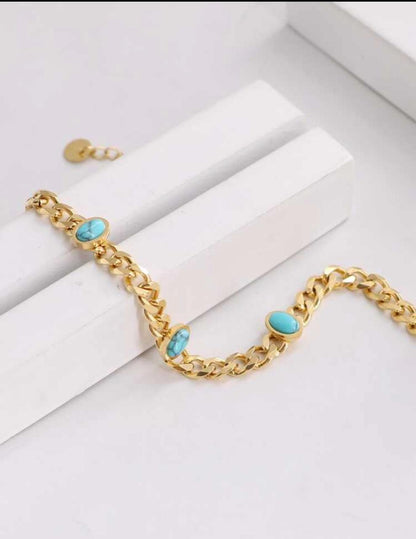 Simple European And American Style Gold-Toned Bracelet  Material: Stainless Steel image 3