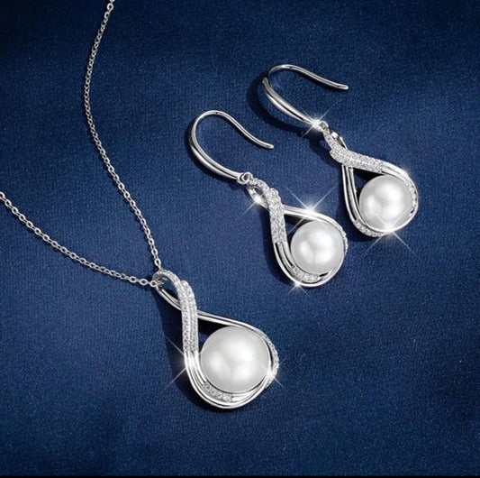 Faux Pearl Decor Neklace Set image 0