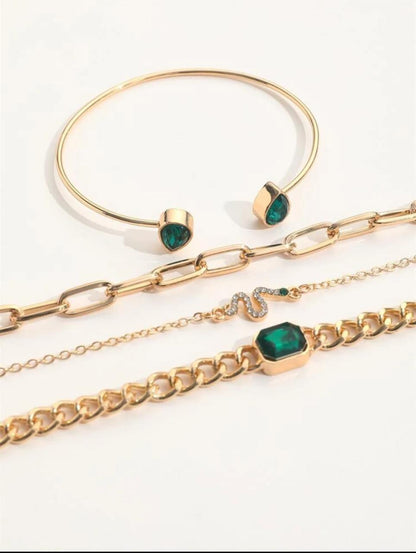 SNAKE DÉCOR 04 PIECES BRACELET SET image 3