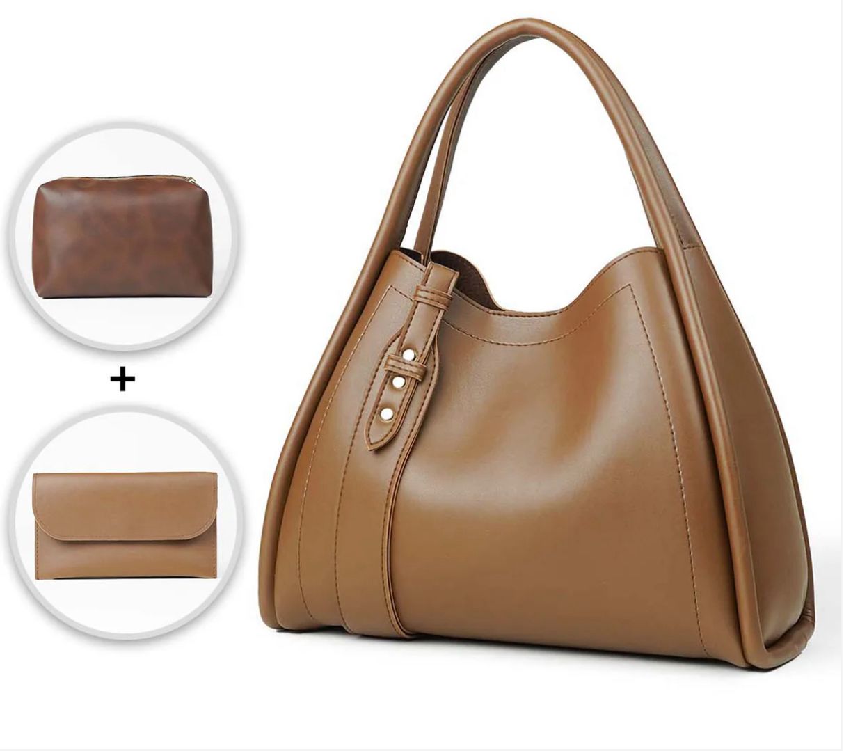 Elegant Handbag with Two Detachable Pouches image 0