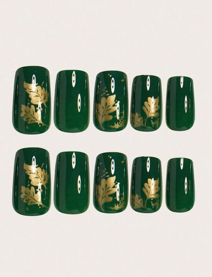 24pcs Medium Square Shape Press On Nails image 2