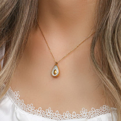 Teardrop Stainless Steel Locket Necklace image 2