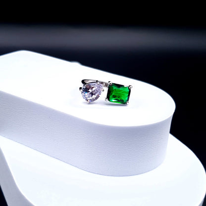 PEAR & RECTANGLE RING (Adjustable) image 5