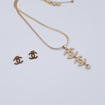 Double Emblem Necklace Set image 4