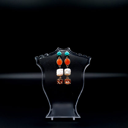 MULTI COLOR EAR DROP STONES image 1