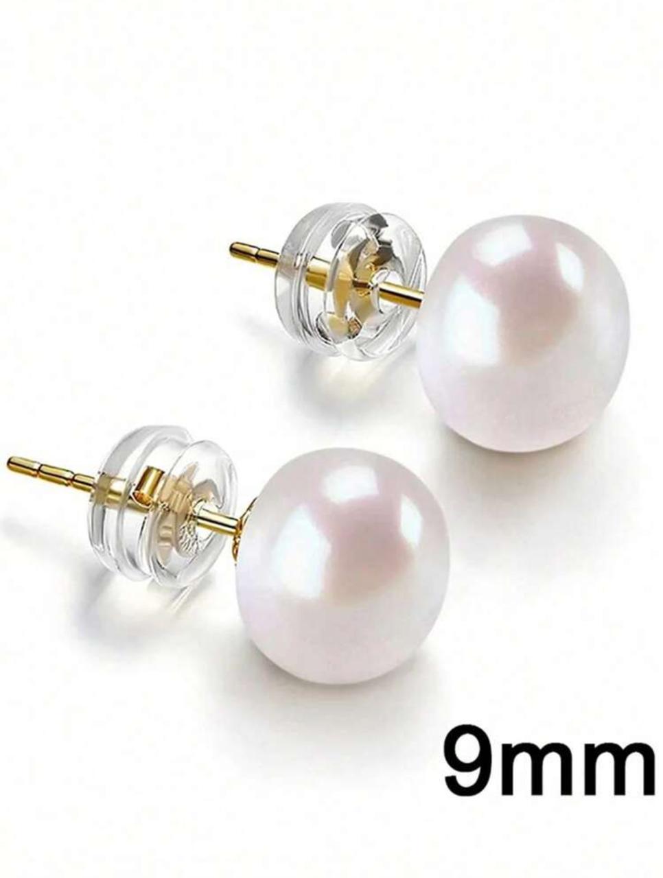 Freshwater Cultured Faux Pearl Stud image 3