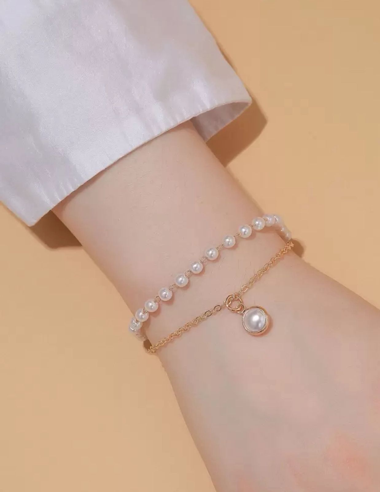 Faux Pearl Decor Bracelet image 0