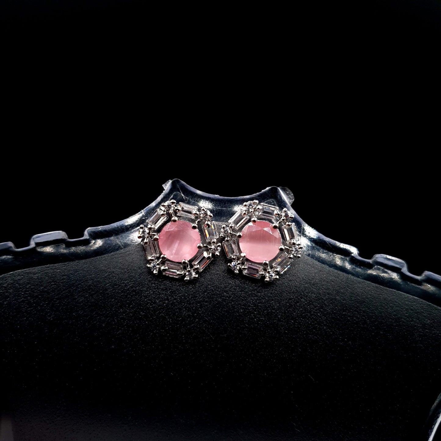 ROUND STYLE- SILVER & A PINK image 2