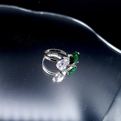 PEAR & RECTANGLE RING (Adjustable) image 10