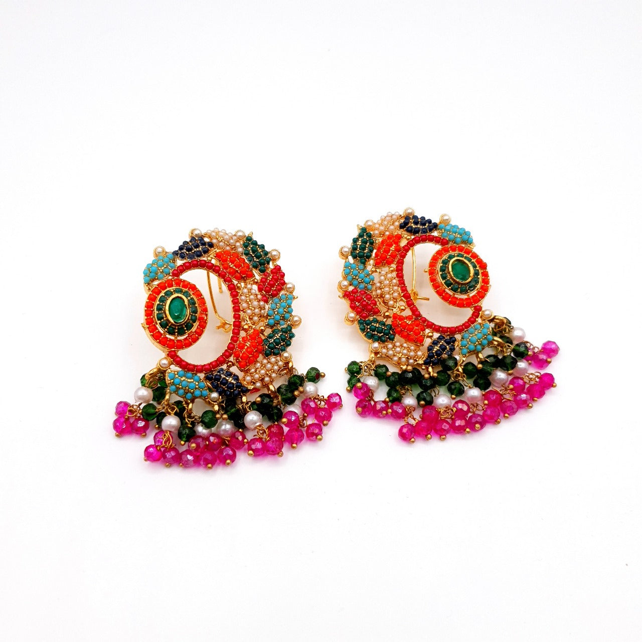 PARTY WEAR MULTI COLOUR FANCY EARRING image 5