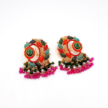 PARTY WEAR MULTI COLOUR FANCY EARRING image 5