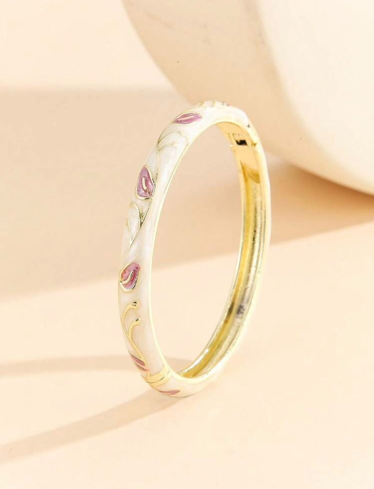 Blush Petal Enamel Gold
