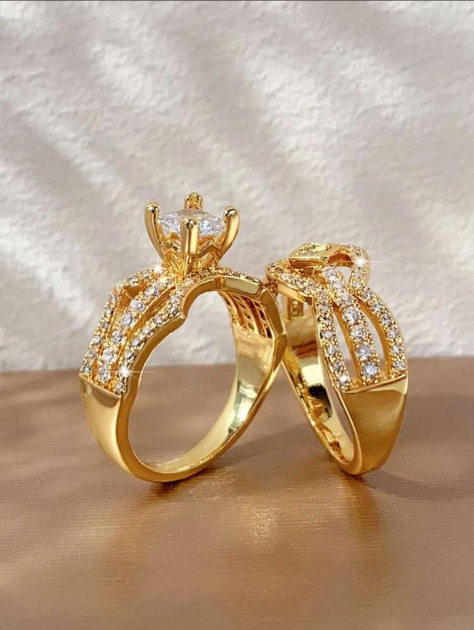 02 PIECES GORGEOUS CUBIC ZIRCONIA RING image 0