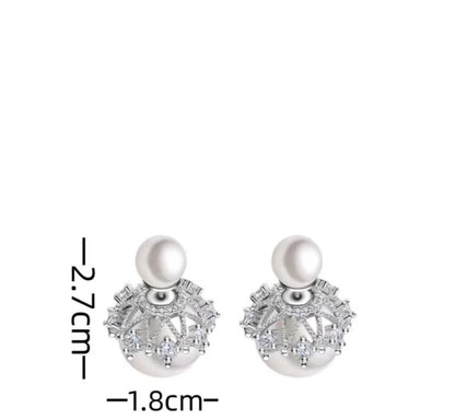 Smooth & Round Cultured Faux Stud With Little Gem image 5