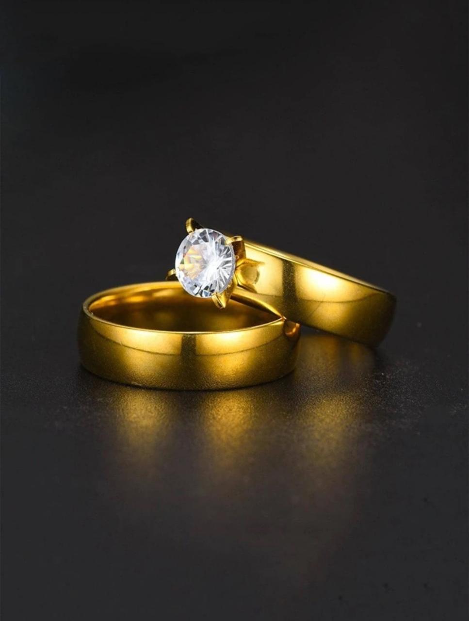 02 PIECES HAND IN HAND LOVE SERIES CREATIVE PAIR RING image 0