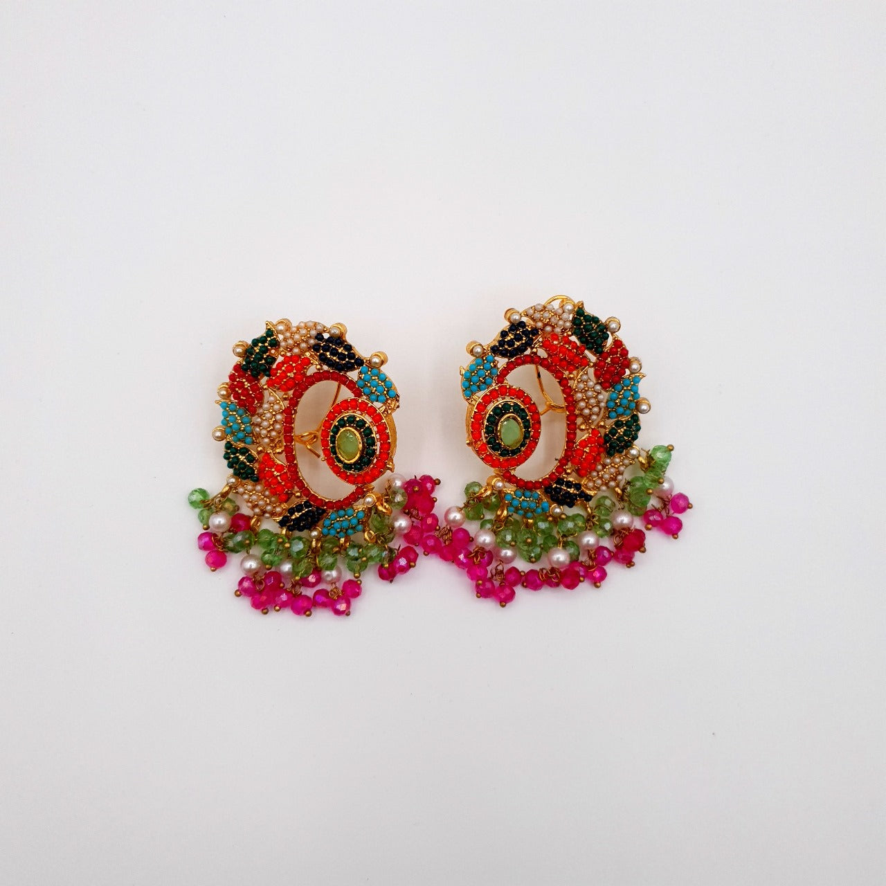 PARTY WEAR MULTI COLOUR FANCY EARRING image 8