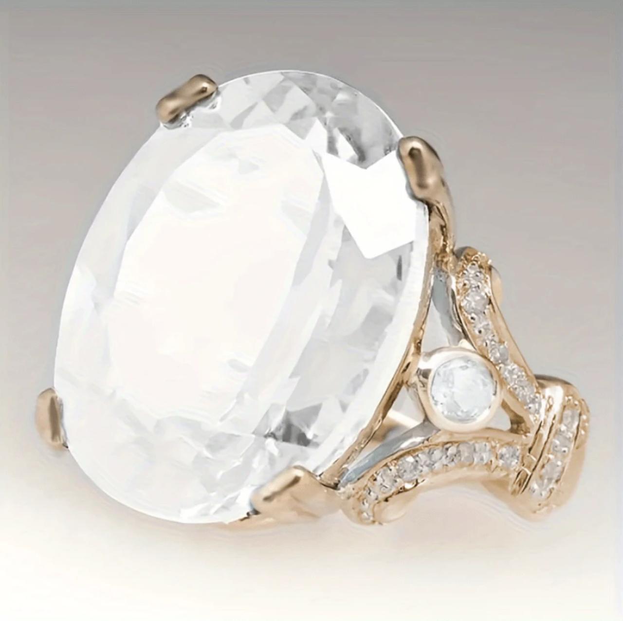 CATHEDRAL RING - White, Size 8 image
