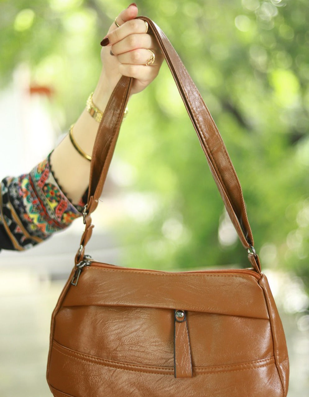 Genuine Leather Crossbody Stylish Large Capacity Shoulder Bag for Women image 2