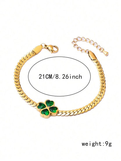 ELEGANT GREEN HEART CUBIC ZIRCONIA SET WITH FLOWER ACCENTS image 6