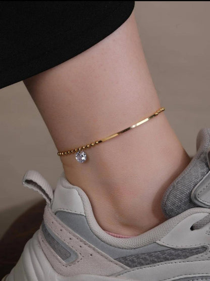 Fashion Cubic Zirconia Decor Anklet image 2
