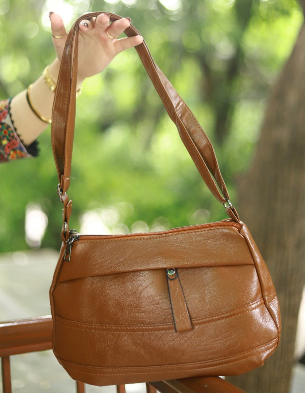Genuine Leather Crossbody Stylish Large Capacity Shoulder Bag for Women image 6