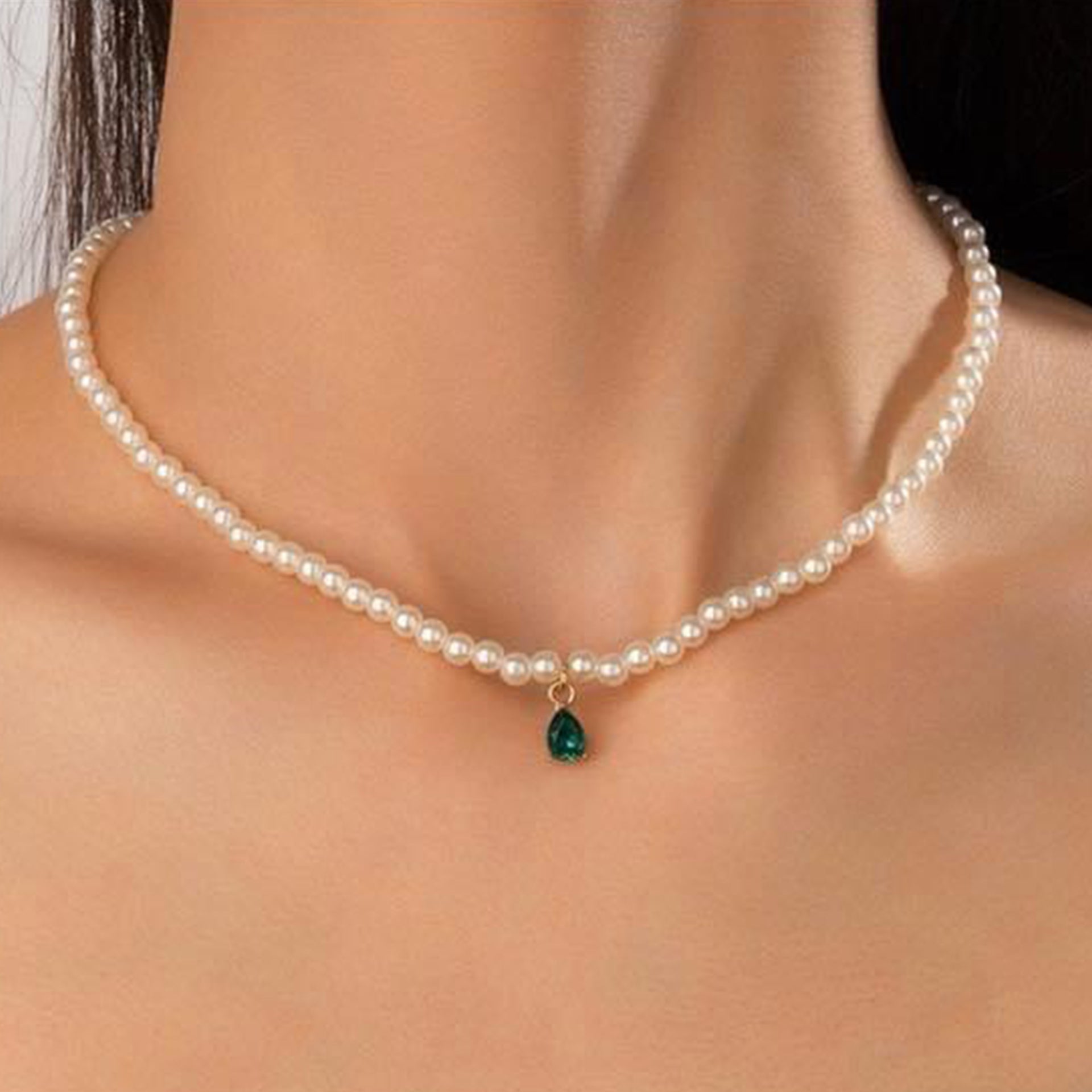 PEAR PENDENT PEARL CHAIN image 1