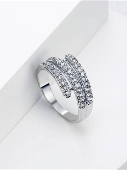 CUBIC ZIRCONIA DÉCOR WRAP RING image 3