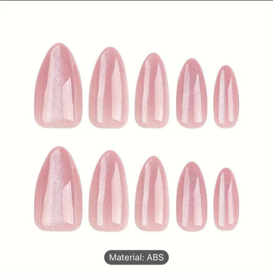 24-Piece Set Almond Shaped Press-On Nails - Medium Length image 0