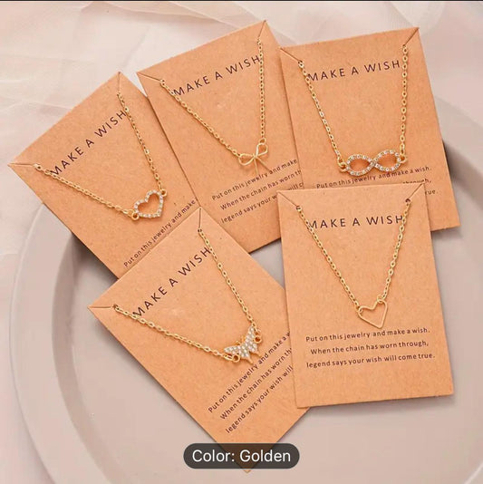 Pendant Necklace Set - Heart, Star, Moon & Butterfly Design with Faux Pearls - Zinc Alloy, Perfect for Daily Wear, Dates, Vacations & Parties image 1