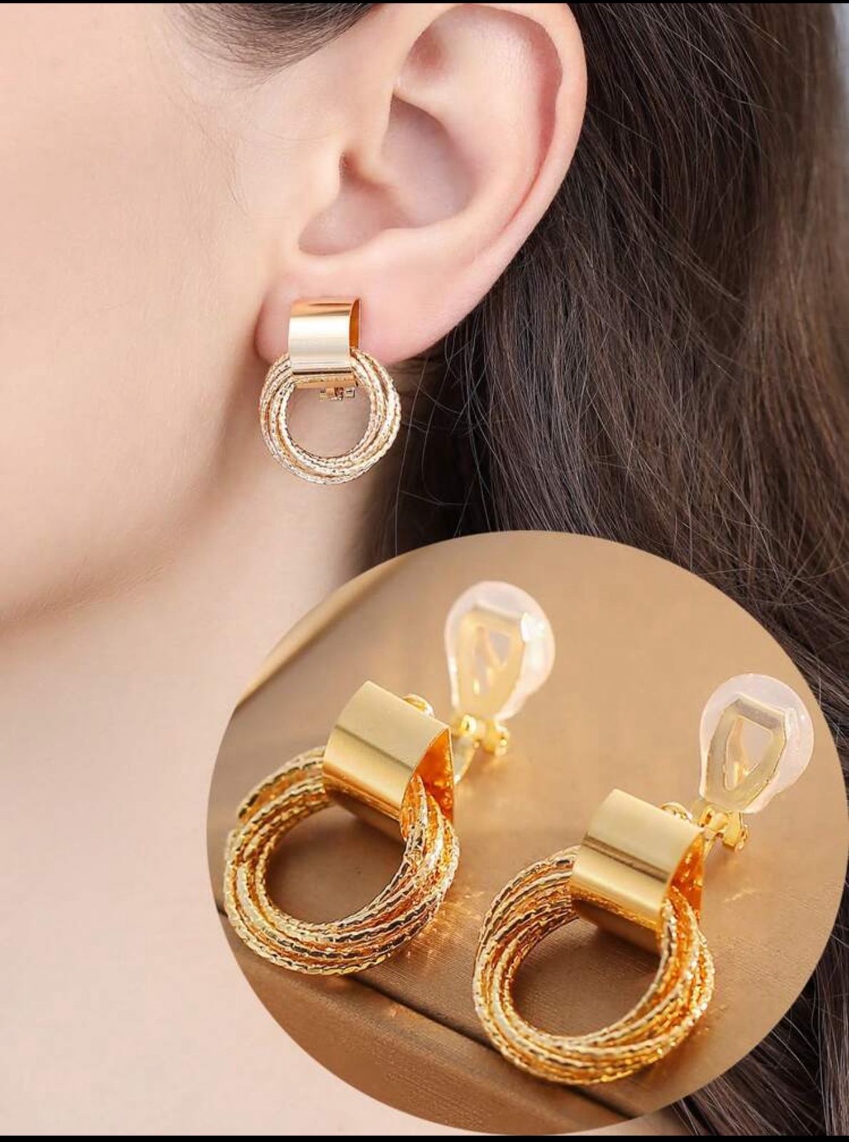 Fashion Multilayer Circle Hoop Earrings image 3