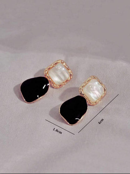 TRENDY ZINC ALLOY GEOMETRIC DROP EARRINGS image 8
