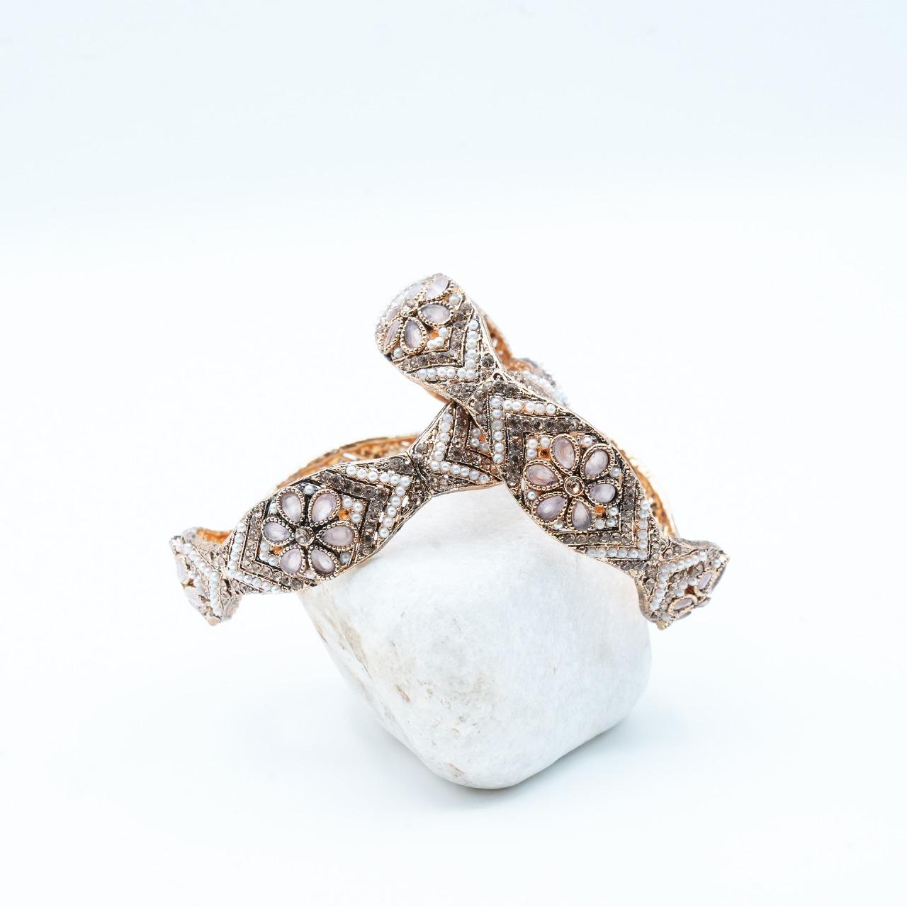 Vintage-inspired Kara adorned with intricate floral detailing, capturing timeless elegance and artisanal charm image 26