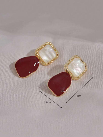 TRENDY ZINC ALLOY GEOMETRIC DROP EARRINGS image 5