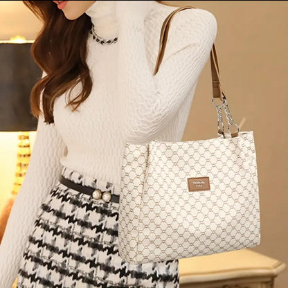 Elegant Fashion Printed PU Leather Tote Bag image 4