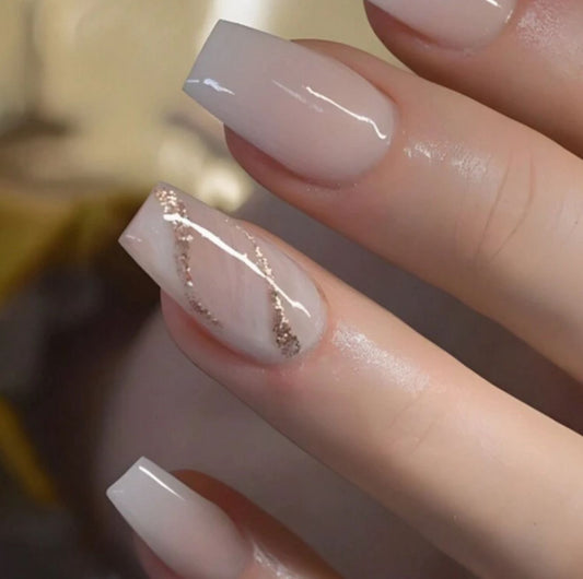 Y2K Upgrade Your Look with Long Coffin Pink Ombre French Cute Simple Elegant Luxury Stick-On Fake Nail Set image 0