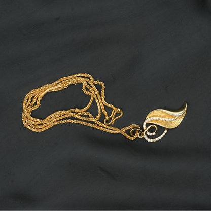 HEART LEAVE GOLDEN WITH CHAIN image 3