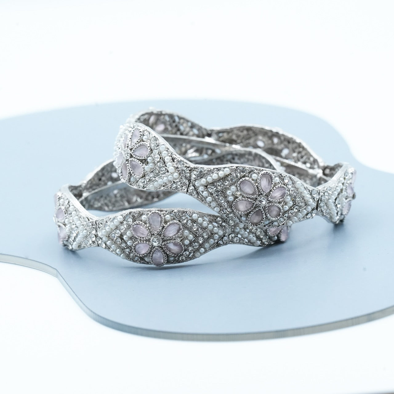 Vintage-inspired Kara adorned with intricate floral detailing, capturing timeless elegance and artisanal charm image 10