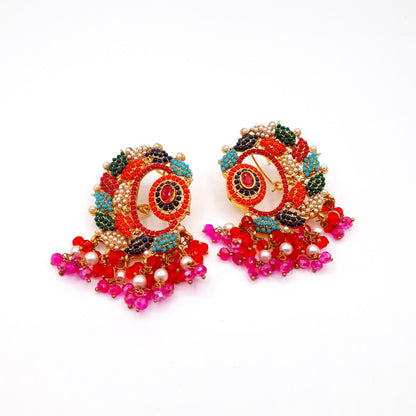 PARTY WEAR MULTI COLOUR FANCY EARRING image 9