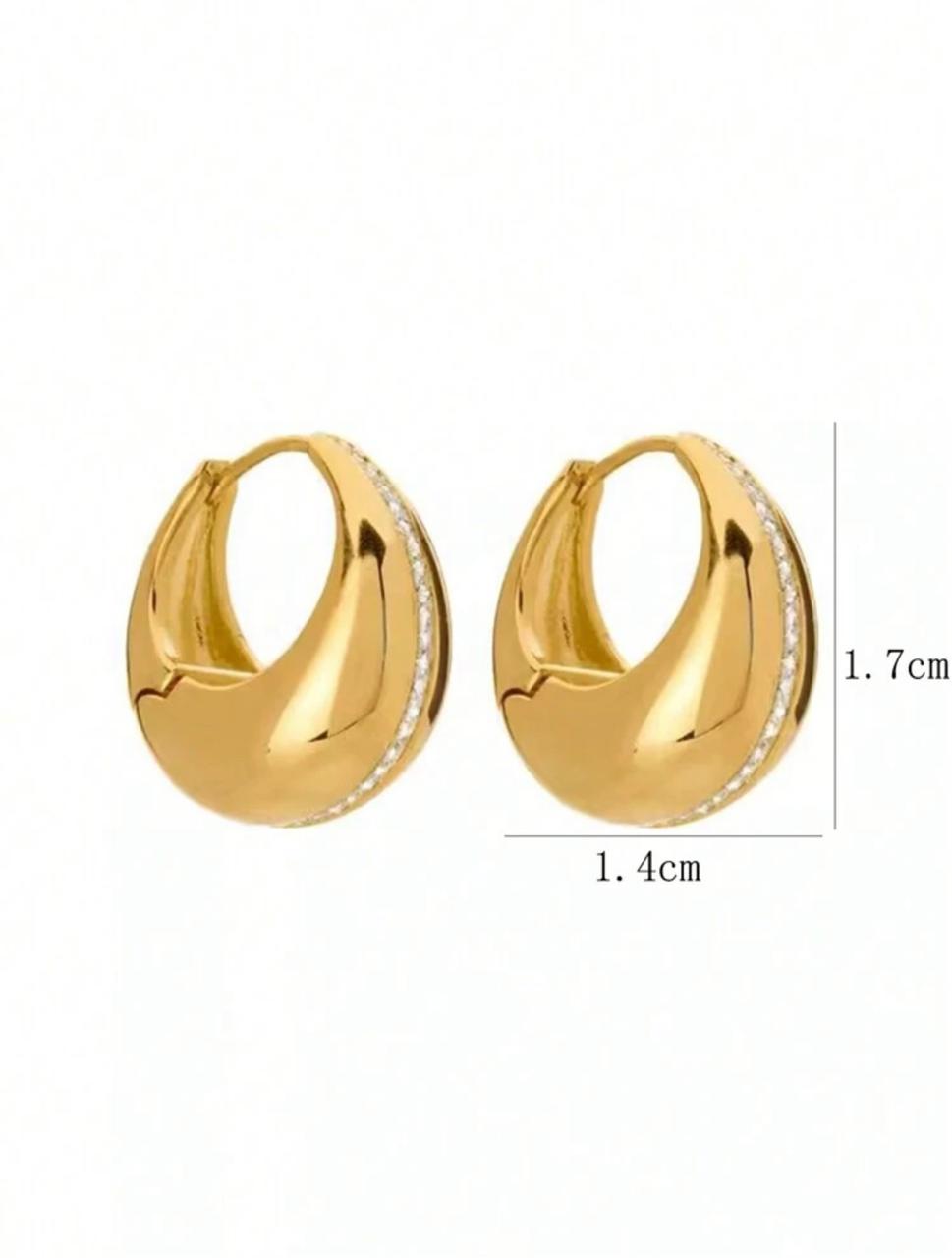 Rhinestone Decor Water Drop Shaped Fashion Elegant High-End Design Earrings image 2
