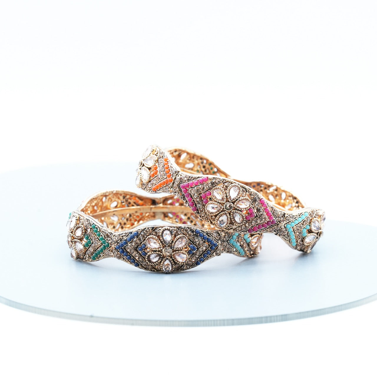 Vintage-inspired Kara adorned with intricate floral detailing, capturing timeless elegance and artisanal charm image 5