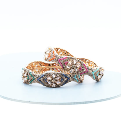 Vintage-inspired Kara adorned with intricate floral detailing, capturing timeless elegance and artisanal charm image 5