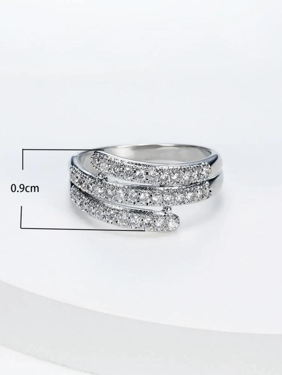 CUBIC ZIRCONIA DÉCOR WRAP RING image 4